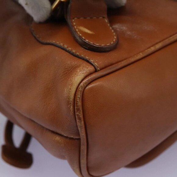 GUCCI Bamboo Backpack Leather Brown Gold 003 2058 0030 Auth ep7524 main image 9
